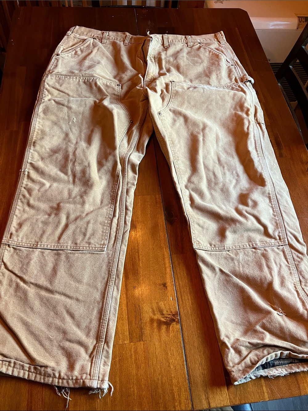 Durable Carhartt Tan Cargo Work Pants for Men